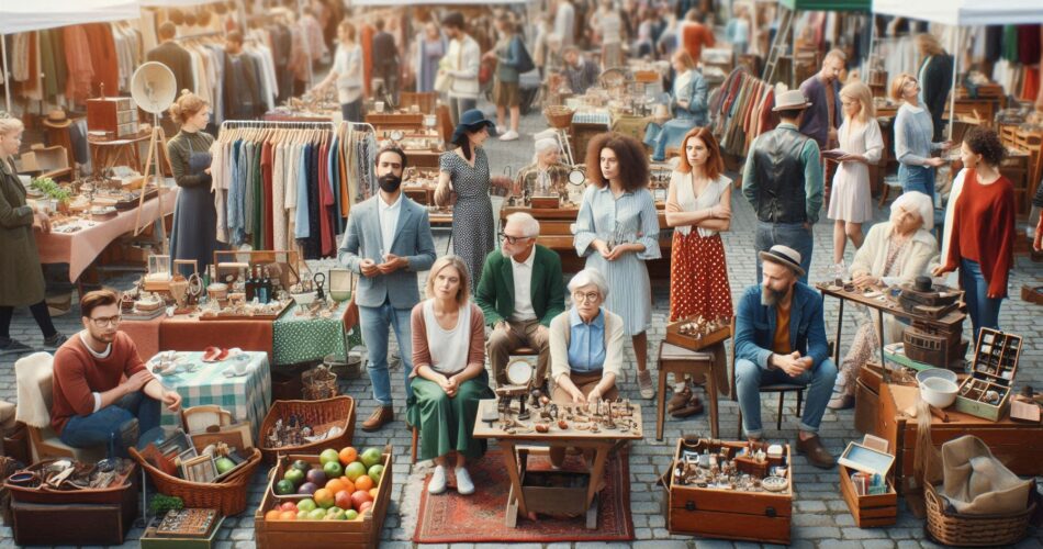 Flea market sellers creating a brand identity to attract loyal customers